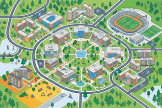design campus map, wayfinding map,hiking map,route map