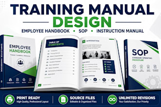 design training manual, employee handbook, sop and instruction manual