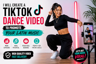 create a tiktok dance video to promote your latin music