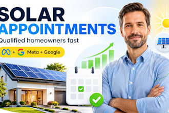 generate qualified solar leads and appointments with meta and google ads funnels