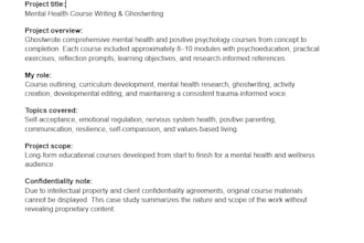 ghostwrite your mental health or wellness book