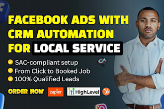 run meta facebook lead generation ads and CRM automation for local services