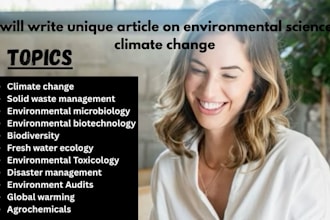 write unique article on environmental science, climate change
