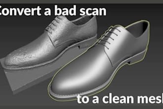 3d scan reverse engineer scan to cad mesh repair and stl cleanup