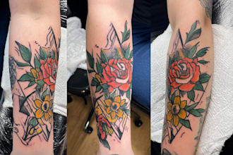 tattoo concept into a clean and artistic custom design
