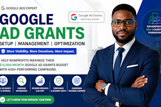 setup, optimize and manage google ad grants for nonprofits