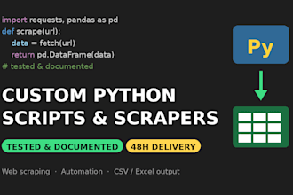build a python web scraper or automation script