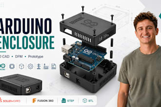 arduino enclosure design for manufacturing, 3d cad and prototype housing