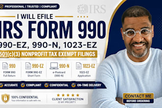 file irs form 990 990ez 1023ez and nonprofit 501c3 tax exempt filings