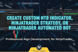 create custom nt8 indicator, ninjatrader strategy, or ninjatrader automated bot