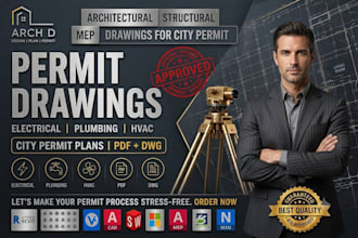 do architecture floor plan permit drawing autocad drafting city permit site plan