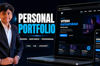 design a responsive personal portfolio website
