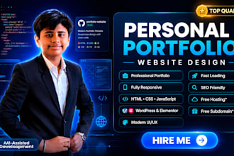 design a responsive personal portfolio website