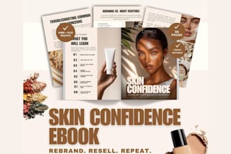 design skincare ebook, beauty ebook, wellness guide and amazon KDP book
