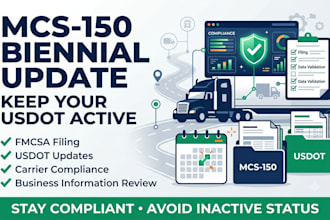file your fmcsa biennial update mcs 150 and keep your usdot active