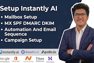 setup email account with instantly ai smartlead for cold outreach