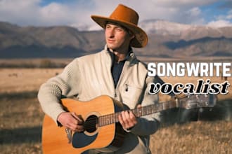sing and record country rock song, country songwriter male rock vocalist