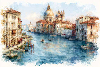 draw watercolor illustration art for you