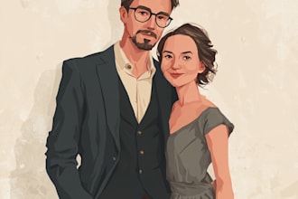 design couple portrait wedding portrait