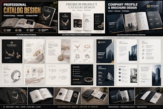 design a professional product catalog brochure or company profile