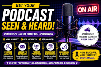 promote your podcast with podcast PR and media outreach