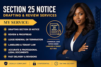 draft and review a legally compliant section 25 notice for lease renewal