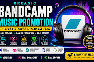 organic bandcamp music promotion to real listeners increase