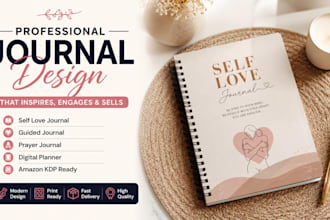 design self care journal ebook cover design guided journal planner cover design