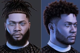 design 3d custom metahuman hair for unreal engine 5 characters