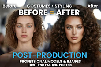do model retouching, costume editing, and post production
