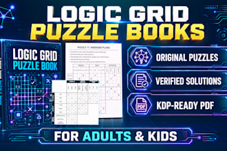 create logic grid puzzle books for amazon KDP