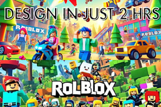 design youtube channel art and roblox anime thumbail, logo design