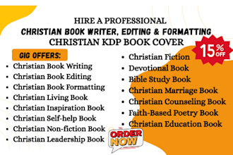 write, ghostwrite, edit christian fiction devotional bible study christian book