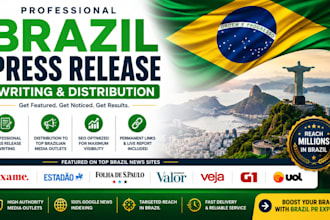 write and distribute a brazil press release with brazilian media outreach