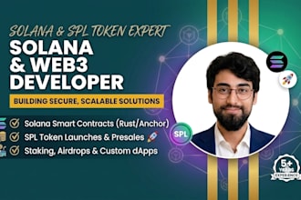 build solana token presale, meme coin, spl token, staking, and custom web3 dapps