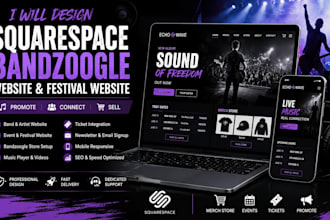 design squarespace bandzoggle website festival website bandzoggle store