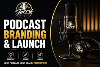 create podcast branding, setup and launch your professional podcast