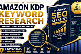 do amazon kdp keyword research, category research, niche research for your book