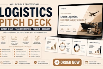 design logistics pitch deck supply chain company presentation deck