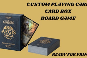 design custom playing cards, poker cards, blackjack and card game deck