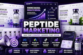 do peptide marketing, peptide meta ads, facebook ads, google ads and peptide SEO