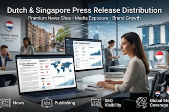 write, distribute your press release to premium dutch singapore news sites