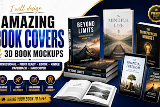 design an amazing book mockup book cover ebook mockup