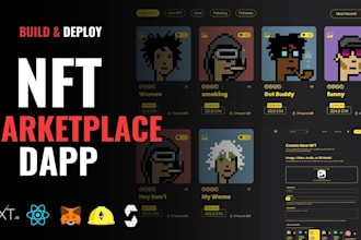 build an nft website, crypto exchange dapp, nft marketplace token dapp