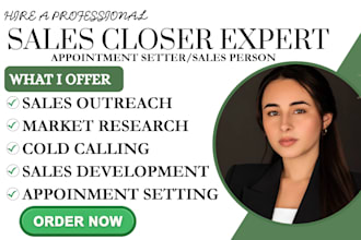 high ticket sales closer sales representative salesperson b2b sales leads