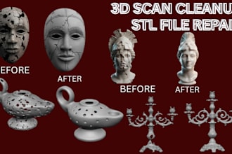 fix repair edit 3d scan cleanup mesh optimize stl file for 3d printing