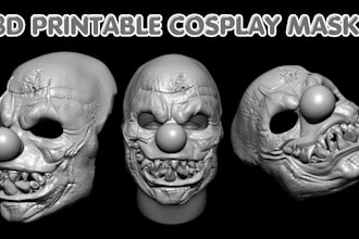 model wearable 3d anime cosplay props 3d cosplay amor cosplay mask for 3d print