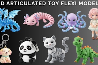 sculpt 3d articulated model 3d toy bjd flexi model keychain stl 3mf 3d printing