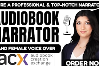 record and narrate audiobook with an american female voice over to acx standard