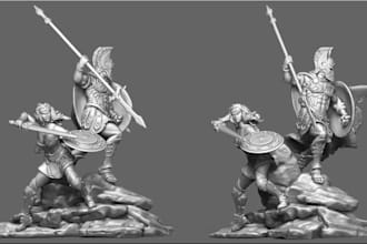 sculpt3d for 3dp,40k warhammer,multiparts stl,bambu lab,action figure,solidworks